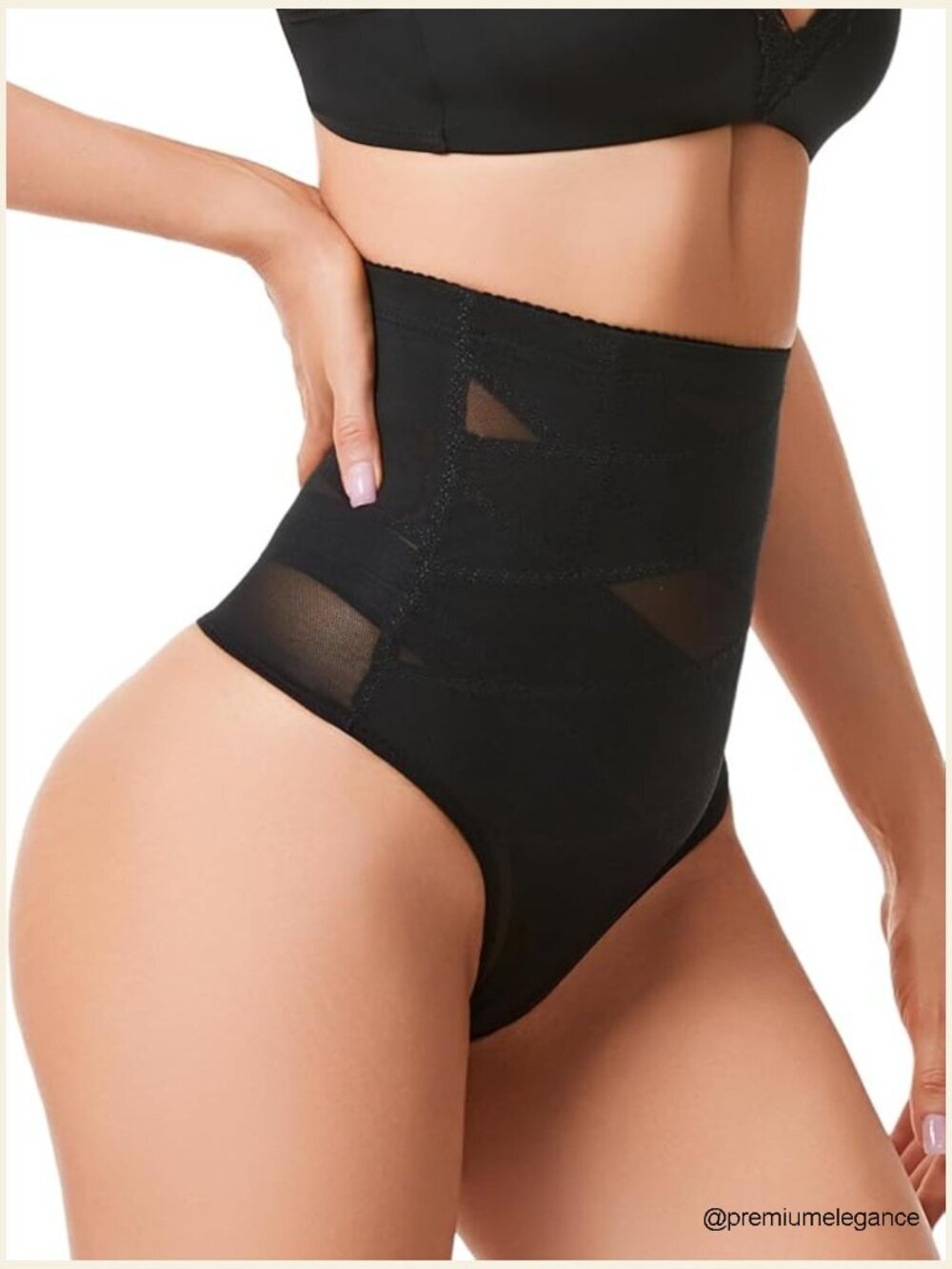 High Waist Tummy Control Shaping Thong Underwear Body Shaper